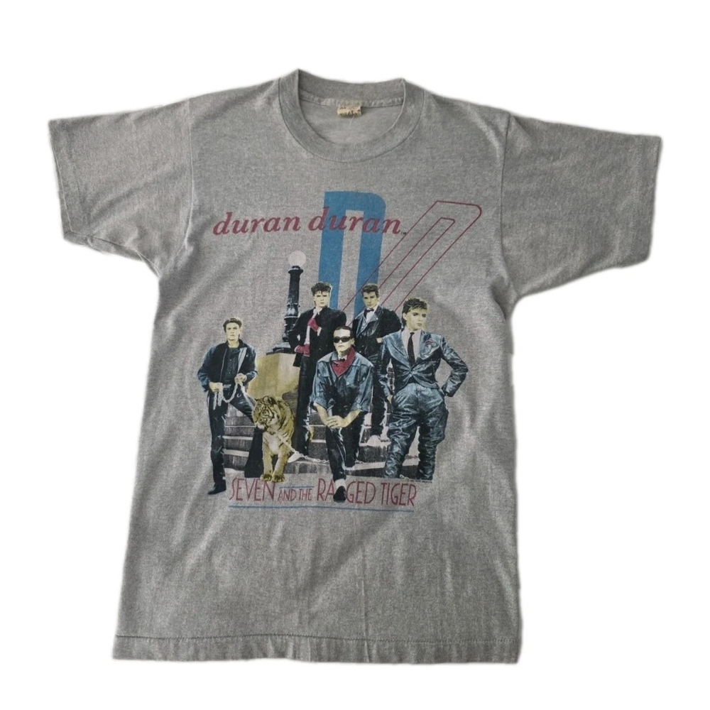 Original & Rare! Vintage 80s Duran Duran "7 & the Ragged Tiger" Tour T-Shirt